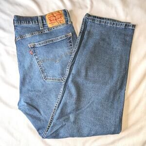 Levi's 505 Jeans Men's 38x30 Regular Fit Straight Leg Blue Denim Excellent Cond